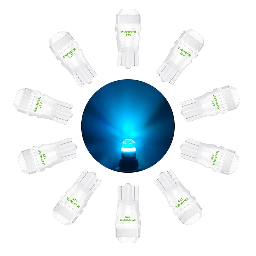 Amazon | ZXREEK T10 12V LED アイスブルー ポジションランプ